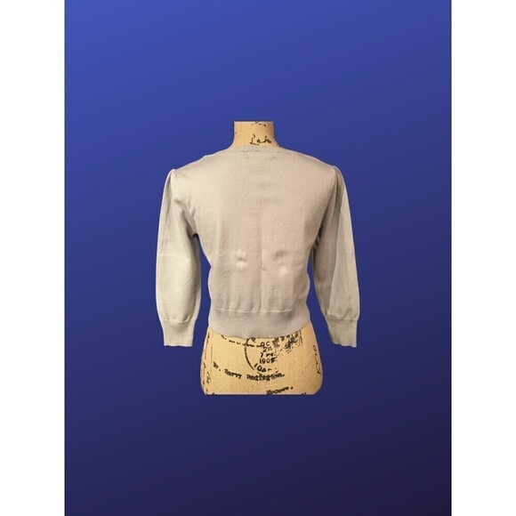 STYLE & CO. Cropped Cardigan Sweater, GRAY Sequin, Women’s SMALL, EUC - Picture 2 of 8